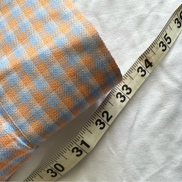 Robert Talbott Dress Shirt Mens XL Orange Blue Plaid Button Up 17-17.5 32/33 - Picture 12 of 12